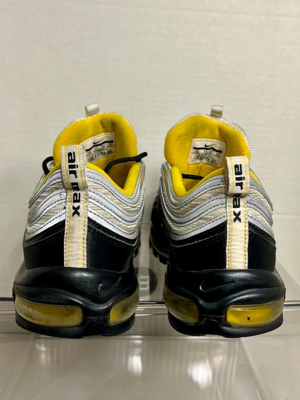 MEN'S 2018 NIKE AIR MAX 97 STEELERS RUNNING SNEAKERS - SIZE 12 (EXCELLENT)